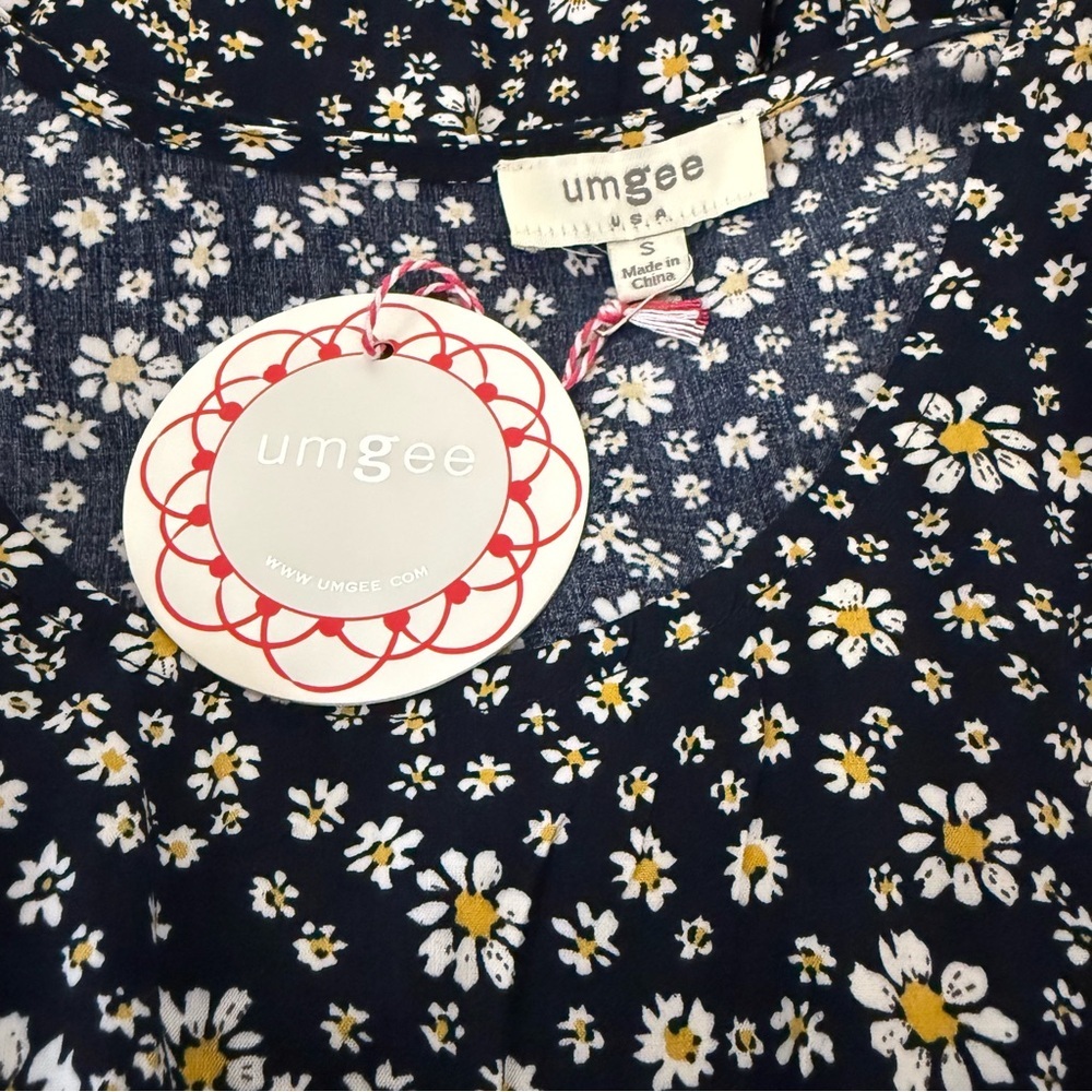 Umgee Baby Doll Black and White Floral Dress. Size S - Picture 6 of 10